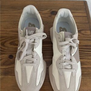 New Balance Cream and White Sneakers